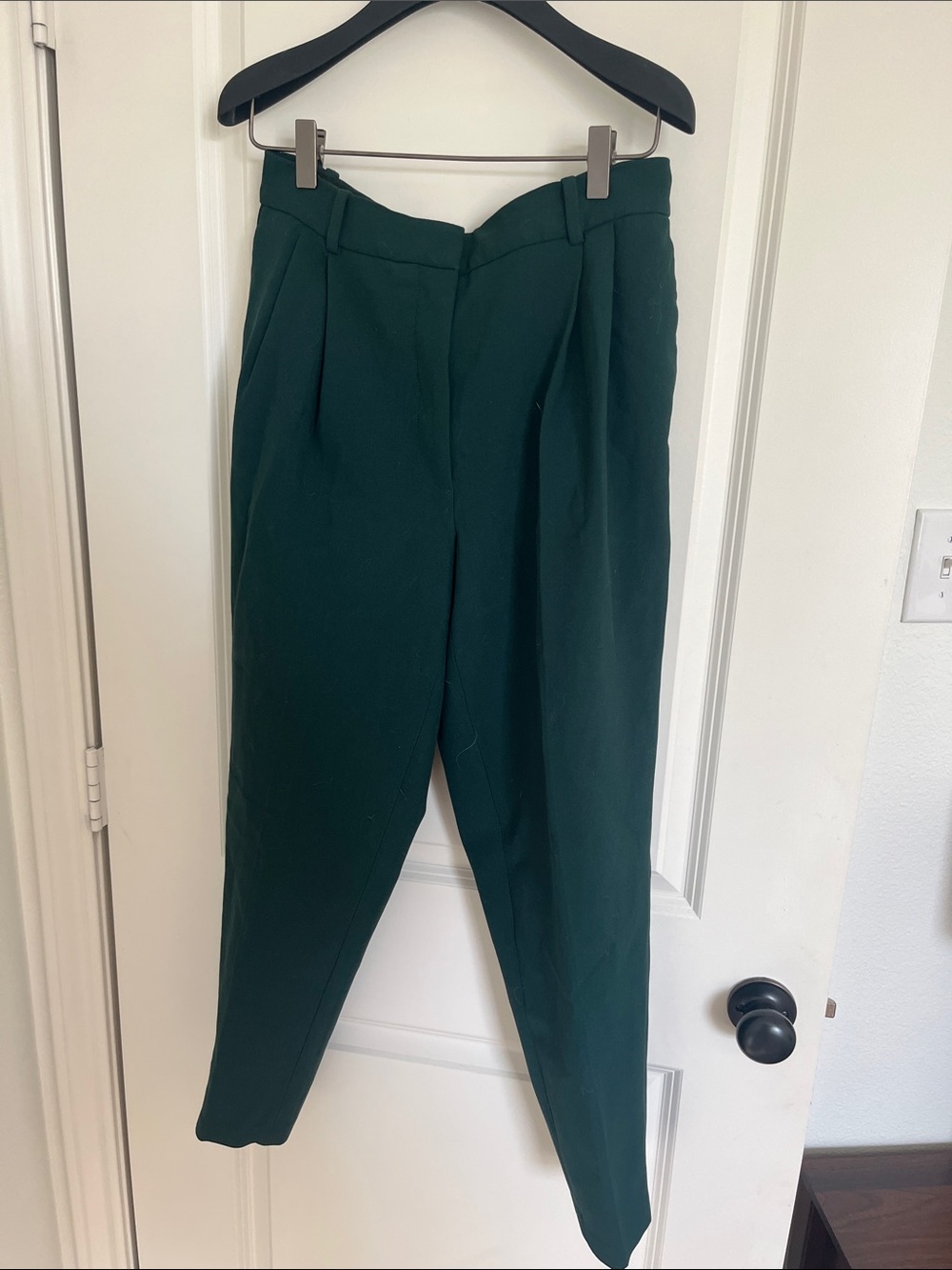 Babaton Dark Green Cropped Trousers